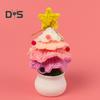 Crochet Christmas Tree Handmade Knitting Xmas Tree Ornaments Potted Plant Desktop Figurine for Holiday Crafting