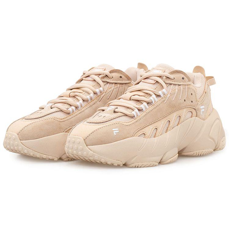 Fila ADE Retro Synthetic Leather Low Top Running Shoes Women Sneaker Nude F52W111101FWP