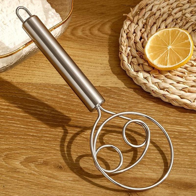 Dough Whisk Stainless Steel Dough Whisk Egg Mixer Kitchen Hand  Egg Mixer Blender Perfect For Bread Pastry Baking Tools