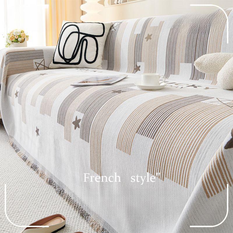 Chenille Sofa Handtuch Vollständig bedeckt Einteiliger Überwurfstoff Rutschfeste Sofakissen Vier Jahreszeiten Sofaüberwurf Universaltyp