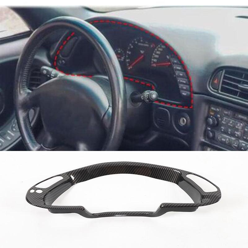 For Chevrolet Corvette C5 1998-2004 ABS Carbon fiber Car Dashboard decorative frame Cover Interior Car Accessories