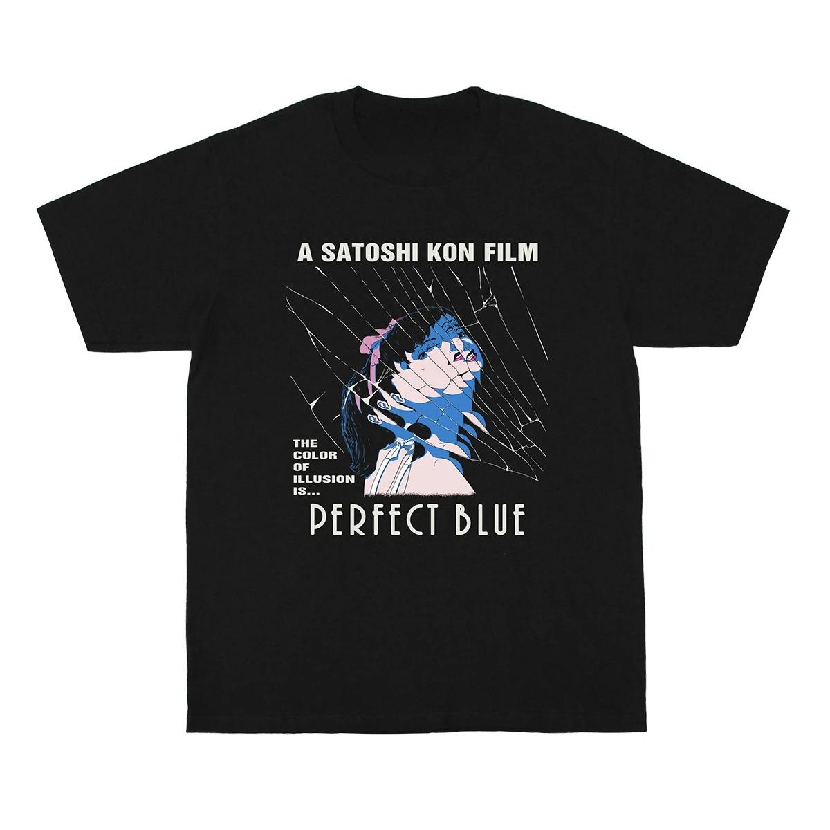 

Best Selling Fashion New Perfect Blue T-Shirt Anime Manga Satoshi Kon Paprika Men s Short Sleeves Printed Cotton Shirt S