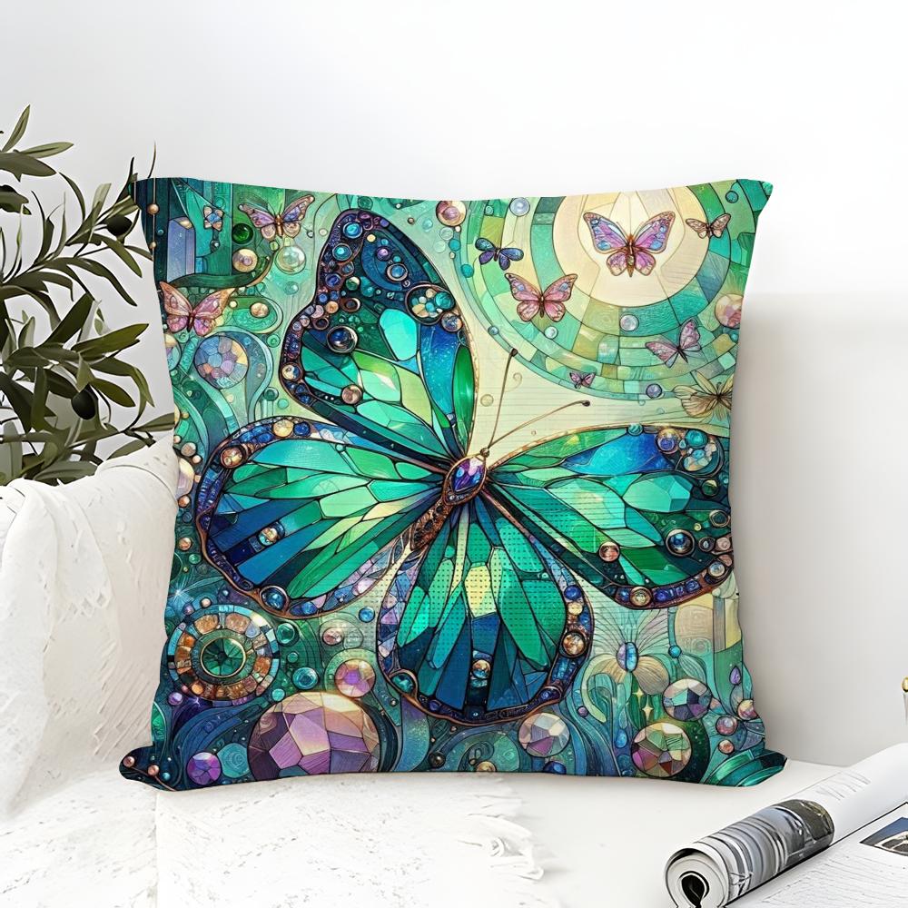 Natural Animal And Colorful Floral Decorations Pillow Case Linen Pillow Case Sofa Home Decor Cushion Cover Cushion Cove
