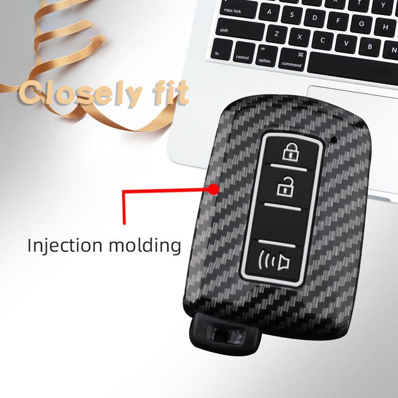 Abs Carbon 2 3 4 Button Car Key Case For Toyota Prius 30 Alpha Aqua Land Cruiser Auris 2012 - 2014 For Lexus Lc 200