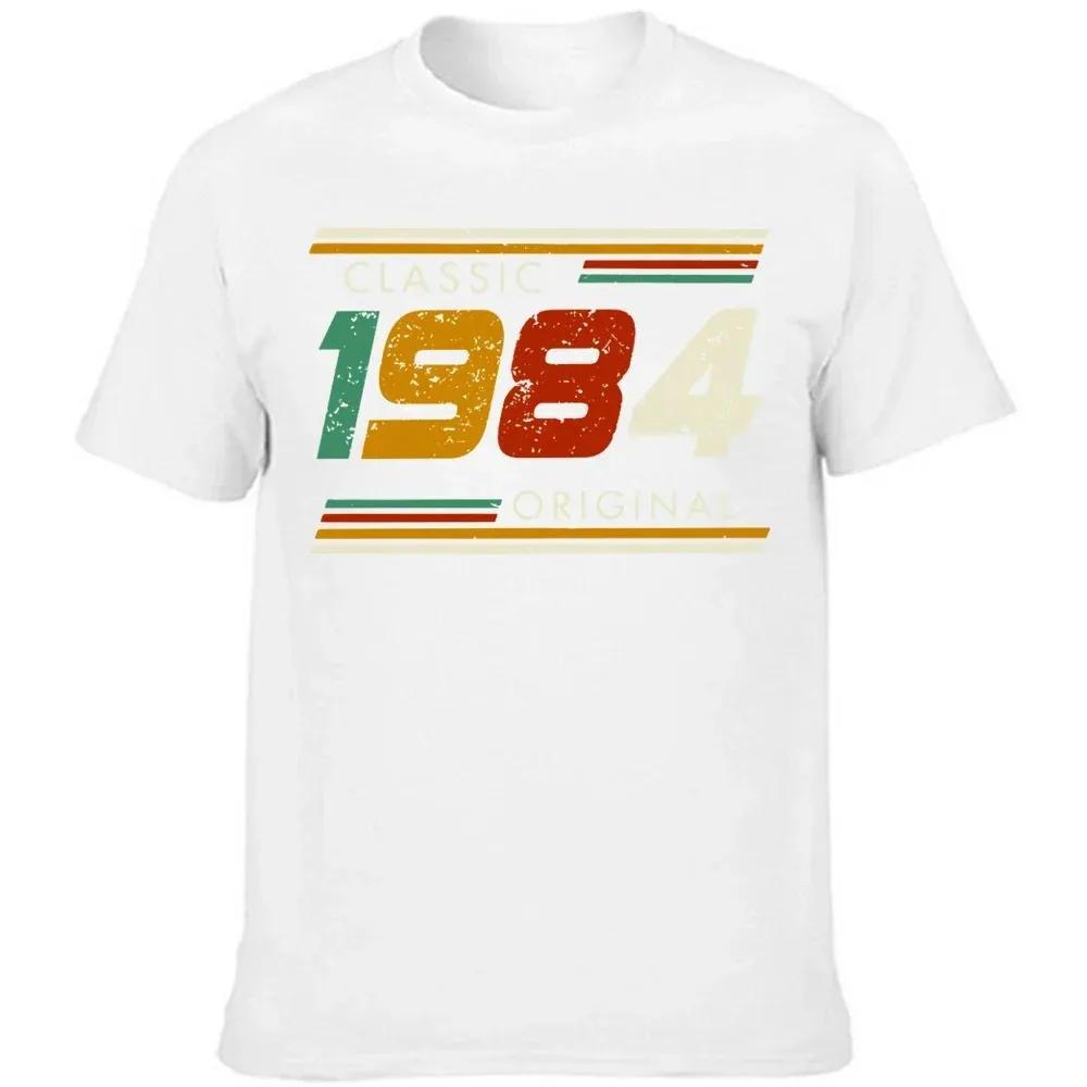 Graphic Birthday Gift Short Sleeved 40 Years Old Born In 1984 Shirt 40th Birthday Summer T-shirt Retro Vintage 1984 Tshirt Unisex T-Shirt