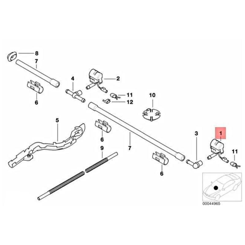 Universal Windshield Cleaning Jet Nozzle Wider Coverage 61667056732 Replacement Strong Construction for Car E46 320i