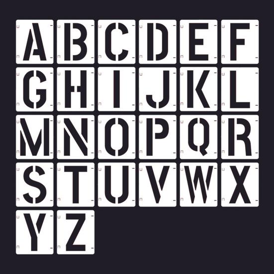 Letter Stencils And Numbers PET Reusable Templates for DIY Art Crafts 26 Letters 10 Numbers Comprehensive Stencil Set for Wood Signage Cake Decorating