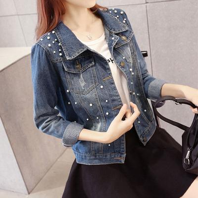 New Plus Size Denim Coat Women's Fat Sister Korean Version Slim Jacket Fat Short Loose Top
