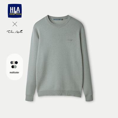 HLA Men's Chic Ageless Long Sleeve Knit Sweater