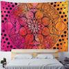 Bohemian Home Fabric Wall Decor Mandala Tapestry Wall Hanging Psychedelic Multicolor Geometric Fractal Art Room Decor