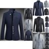 Stylish Mens Single Breasted Stand Collar Jacket Casual Business Tunic Suit Coat