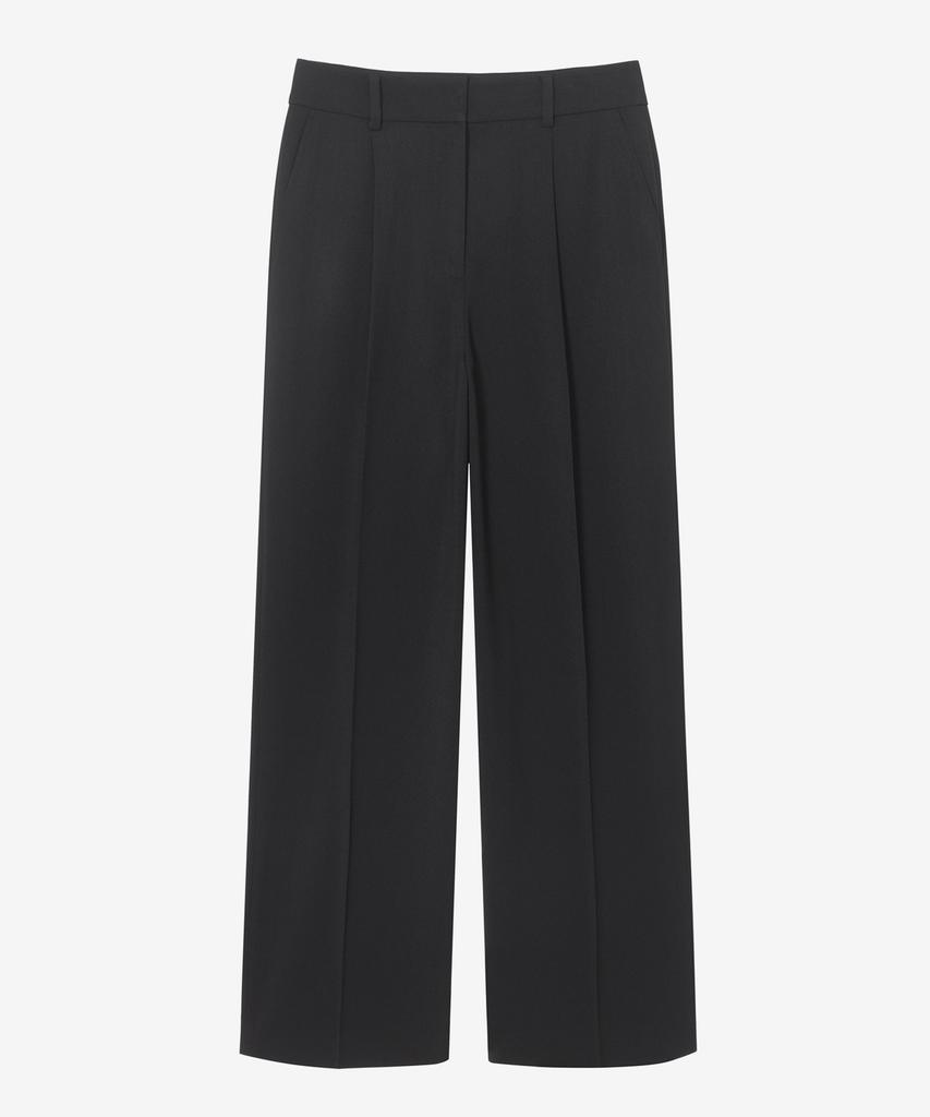 MIND BRIDGE WOMEN [W] Single-Pleat Wide Slacks - 2 Colors