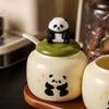 Creative Panda Ceramic Spice Jar Set Home Kitchen Decorations 3 Pcs Seasoning Box Set Salt and Pepper Shakers Flavoring Utensils