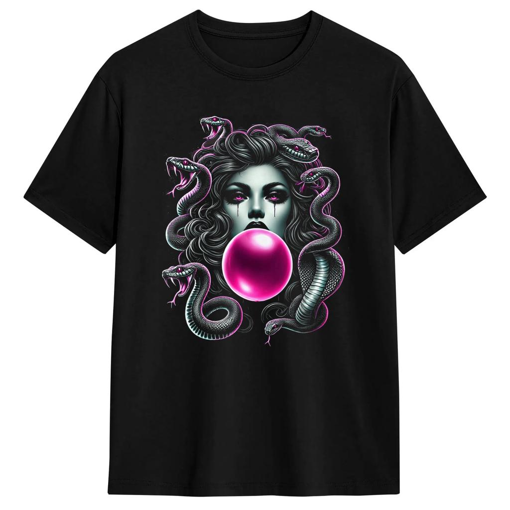 Unisex Medusa Bubblegum Sunglasses Mythological Greek Goddess T Shirts 100 Cotton Tees Summer Vintage Short Sleeve Tshirt