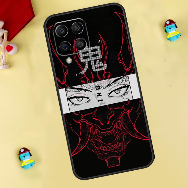 Japanese Hannya Oni Mask Case For Samsung Galaxy M13 M33 M53 M14 M12 M15 M06 M16 M36 M56 M31 M32 M52 M35 M55 M34 M54