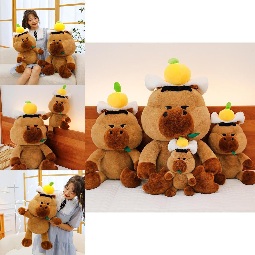 Adorable Capybara Plush Toy Creative Design Soft Pp Cotton Stuffed Animal For Kids