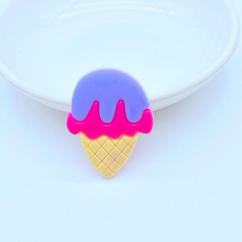 10/20 Stück Niedliche Eiscreme-Serie PVC Flexibler Kleber Flache Rückseite DIY Scrapbooking Verzierung Handy Basteldekoration Schreibwaren