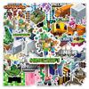 50 Sheets My World Graffiti Cartoon Stickers: Waterproof DIY Skateboard & Suitcase Decor