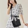 Retro large capacity portable messenger women's bag