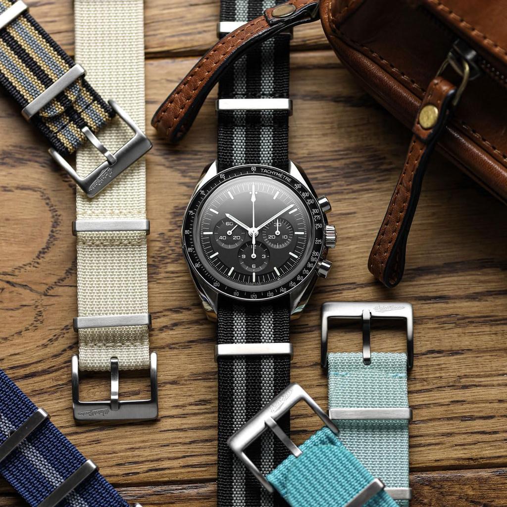 WatchGecko Ridge Military Nylon Watch Band Stylish and Durable Bond 22mm - -