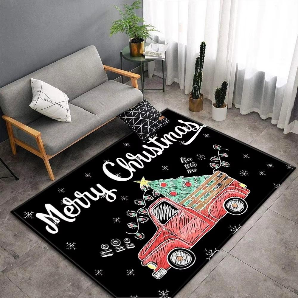 Christmas Red Truck Cardinals Carpet for Living Room Home Decor Sofa Table Large Area Rugs Bedroom Bedside Floor Mat