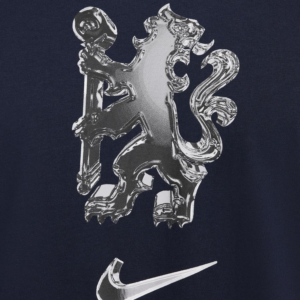 Nike Chelsea FC Cotton Fashion Versatile Round Neck Short Sleeve T-Shirt Men T-Shirts Obsidian HF0900-451