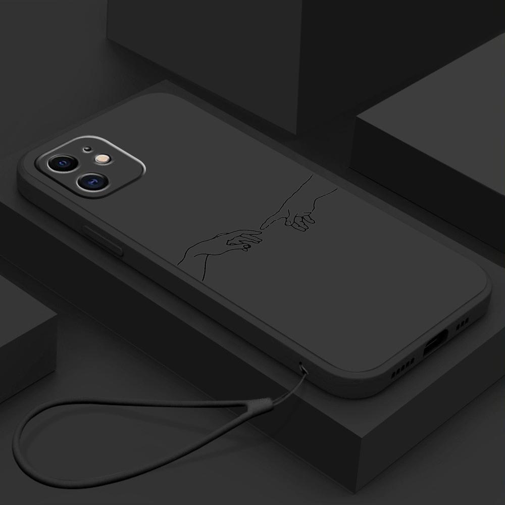 N70 jsou duchovně spojeni s někým se silikonovým pouzdrem na telefon s rovným okrajem na šňůrku pro Xiaomi Poco X5 Redmi Note13 Pro Realme Shockproof Cover