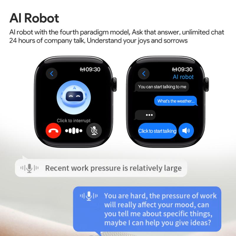 HK11 Pro Max Smart Watch AMOLED AI Robot NFC Compass 2GB Local Album Music Men Women ChatGPT Network Sharing GPS Smartwatch