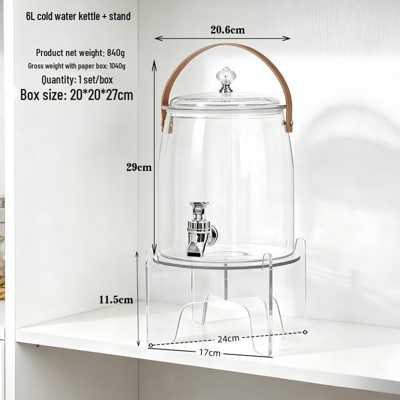 Large Capacity Beverage Dispenser with Faucet for Tea, Juice, or Soda - New Spring Product.