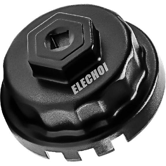 64Mm 14 Flutes/4 Slots Oil Filter Cap Wrench Removal Tool Socket Compatible With Toyota, Lexus, And Scion Vehicles Equipped With 2.5L To 5.7L