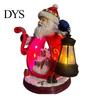 Winter Santa Figurine Christmas with LED Light, Glowing Claus Resin Statue Statue, Snow Landscape Desktop Decoration for Party Favors Decor