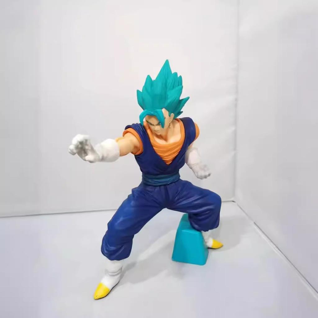 Anime Dragon Ball Z 22cm Figure Squatting Position Battle Vegetto Action Model Figure Pvc Statue Collection Toys Gifts
