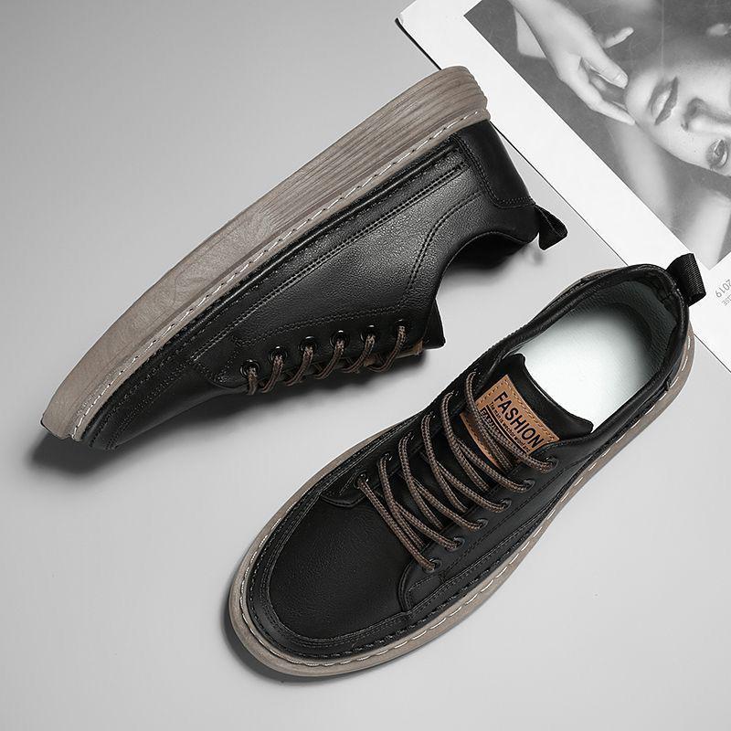 Men's Spring Trendy Canvas Sneakers: Waterproof, Wear-Resistant, Stain-Resistant, Versatile Style.