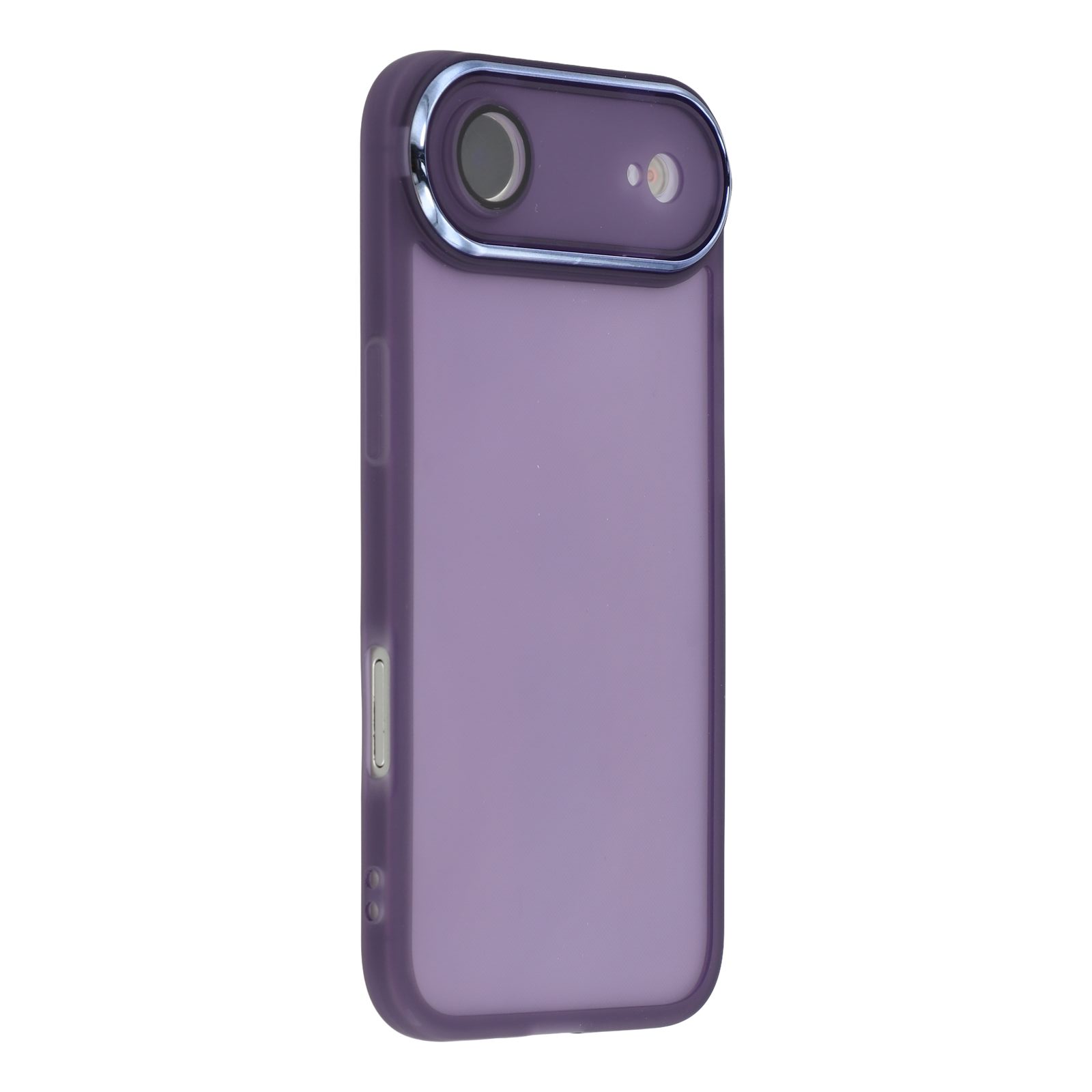 

For iPhone 17 Air Case Electroplated Camera Frame TPU Phone Cover Transparent Purple