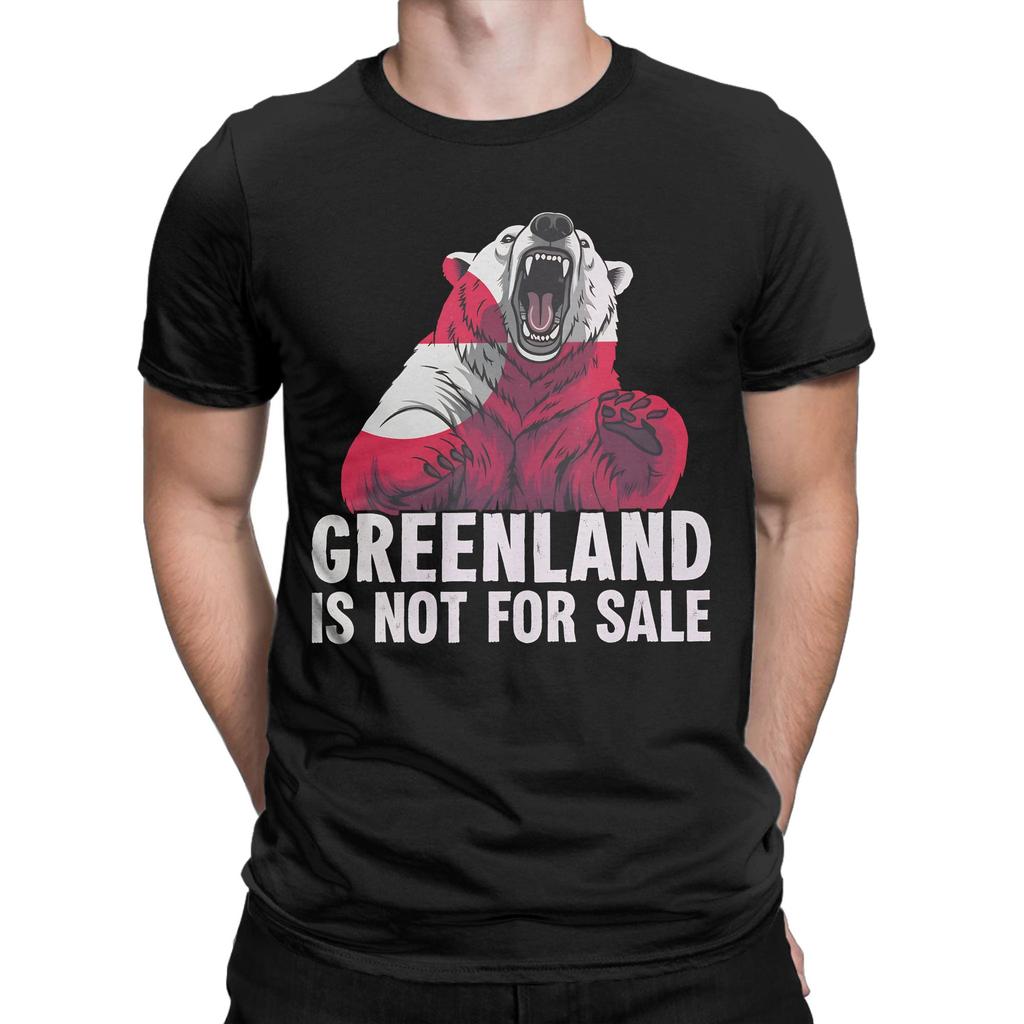 Camiseta Unisex Groenlandia No Está a la Venta Camisetas de Algodón Puro Camiseta Vintage de Manga Corta con Cuello Redondo Camiseta Talla Grande
