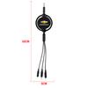 1Pcs 3 in 1 USB Car Charging Cable Retractable Charger Cable For Chevrolet Sail Onix Corsa Aveo Captiva Sonic Spark S10 Tracker Trax Colorado Malibu