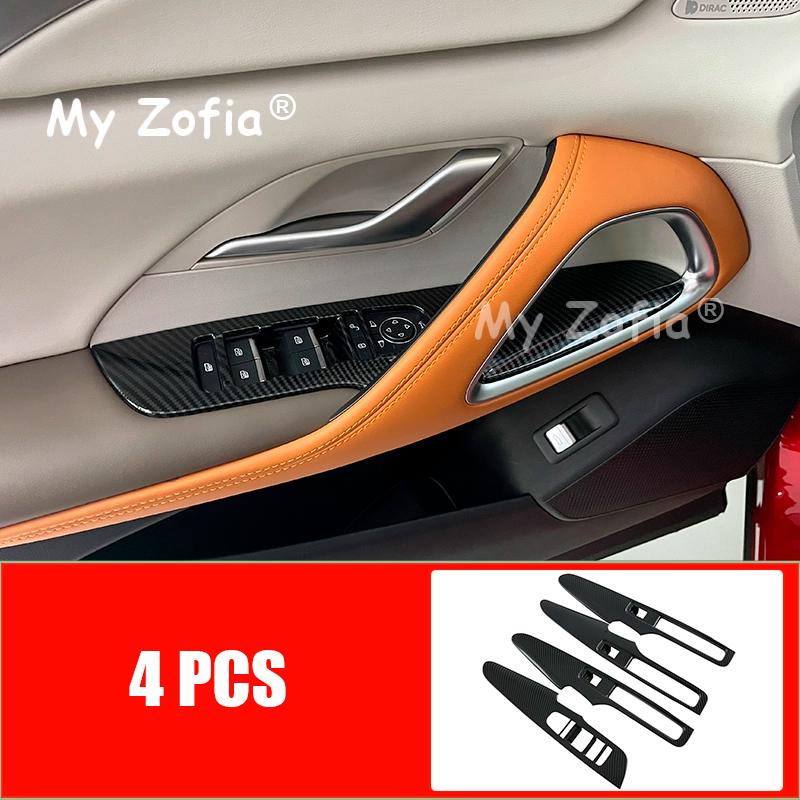 For BYD Sealion 5 DMI 2025 2026 Car ABS Carbon Fiber Grain Interior Decoration Button Panel Cover Trim Stickers Accessories