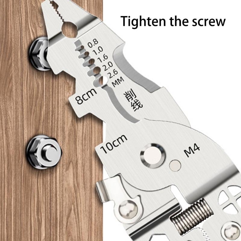 Professional 3 In 1 Wire Stripping Tool with Voltages Detection and Accuracy Cutting Blade for Electricians and DIY Projects