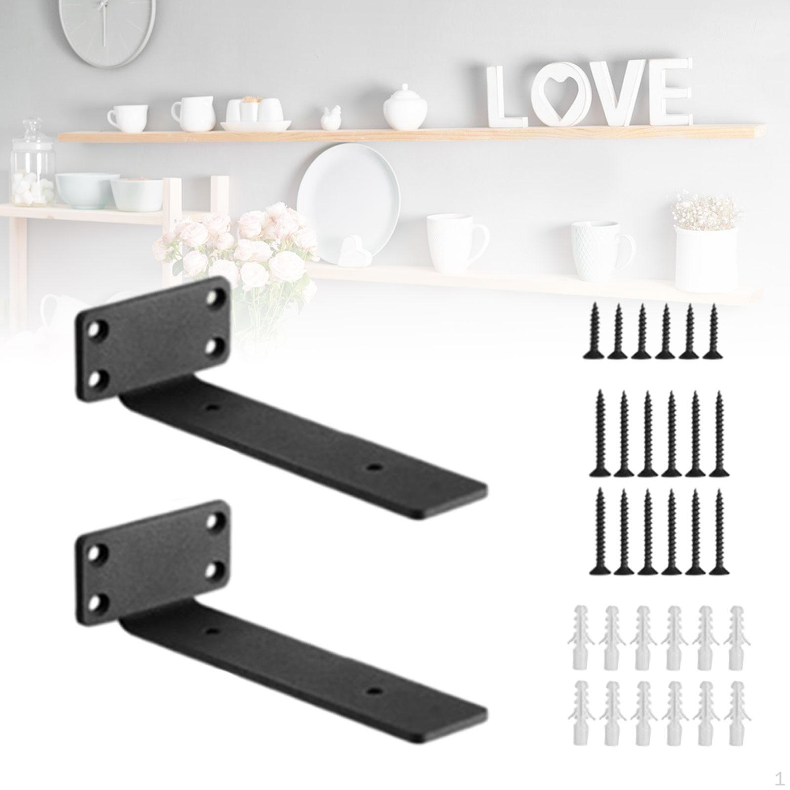 

2 шт. Кронштейны для полок Настенная поддержка Рустикальный с аксессуарами для ванной