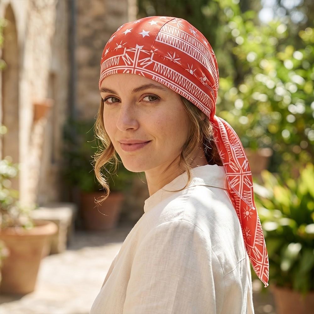 Paisley Print Hijab Caps Quick Dry Pirate Hat Fashion Accessory Bandana Hat Sports