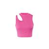 2025 Summer Women's Ribbed Hollow Sleeveless Crop Top