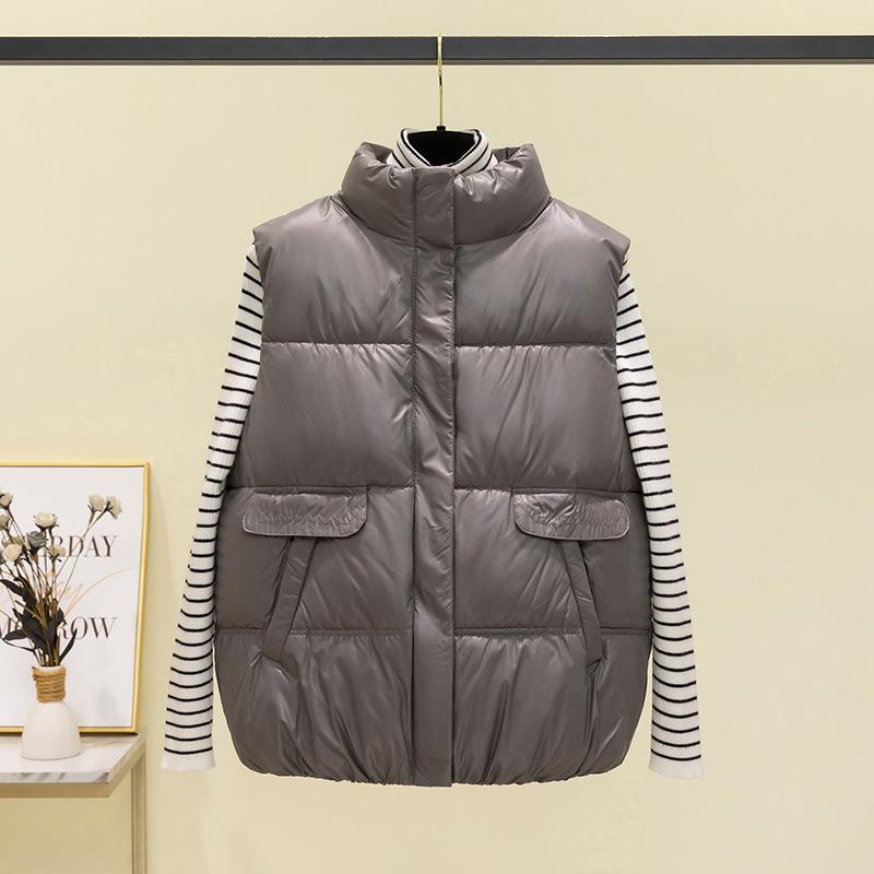 

Осенне-зимний женский однотонный жилет с воротником-стойкой, облегающий утолщенный теплый женский пиджак без рукавов, 5 цветов