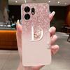 Letter Couple Phone Case For Honor Play 60A 5G / Honor X6d 5G Bright Pink Starry Sky Clear TPU Silicone Anti-scratch Soft Casing