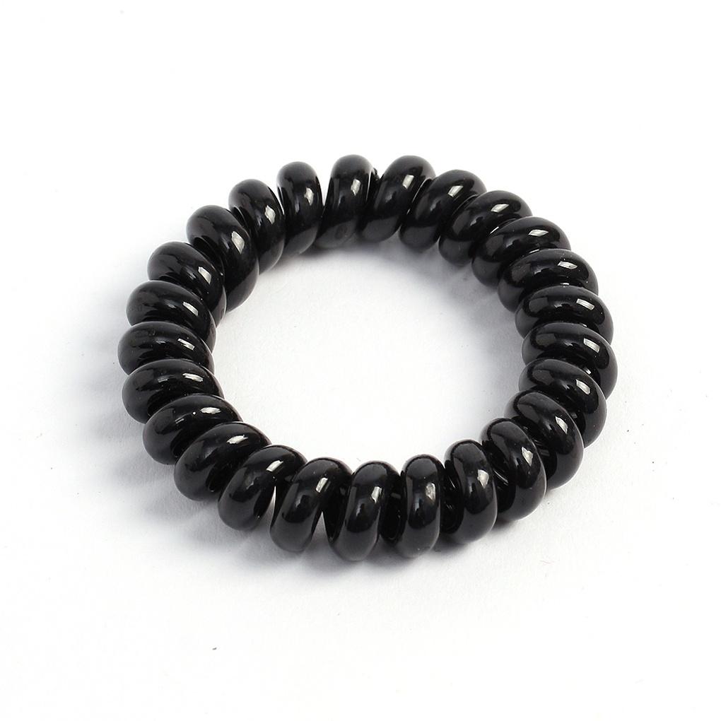 Dámské černé pružinky do vlasů 10dílná sada s elastickou gumičkou bez zanechávání stop