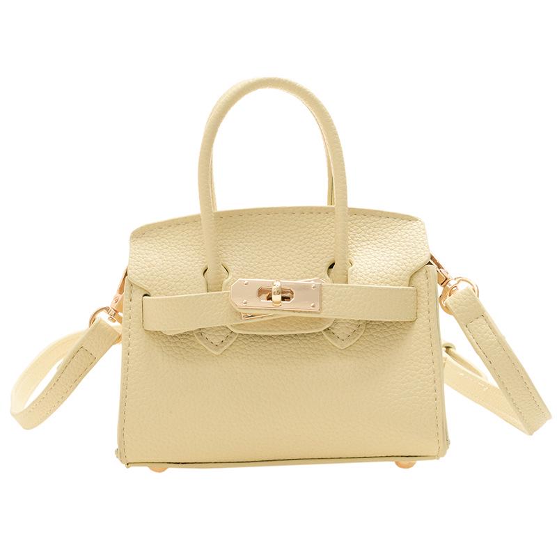 Korean Style Lychee Pattern Mini Crossbody Handbag for Girls