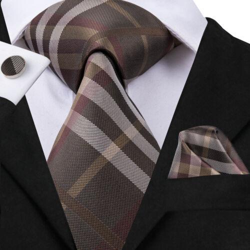 280 Styles Silk Mens Tie Pocket Square Hankerchief Cufflinks Wedding Set Prom