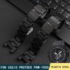 Plast ocelový řemínek pro hodinky Casio PROTREK PRW-7000 PRW7000FC PRW-7000X Řemínek Černý