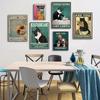 Are You Pooping Posters Bathroom Funny Bathroom Sign Canvas Painting Cute Black Cat Print Wall Art Picture Toilet Decoration