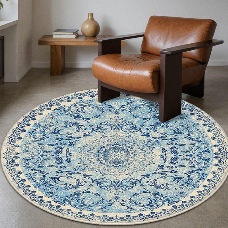 Vintage Bohemia Round Rug Chair Mat Fluffy Carpet Living Room Home Decor Large Area Rugs Antiskid Bathroom Entrance Foot Mats