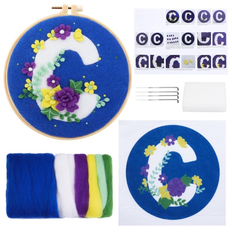 Needle Felting Supplies with Tools for Beginner, DIY Embroidery Kits Needle Felting Starter Kits Needle Felting Supplies